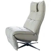 KAWOLA Sessel MIKO Relaxsessel drehbar Leder grau