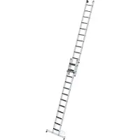 Proregal Stufen-Seilzugleiter 2-teilig mit nivello Traverse und clip-step R13 2x12 Stufen