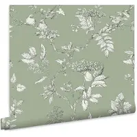 Laura Ashley Vliestapete "Elderwood" gemustert FSC zertifiziert, mit lebhaftem Druck, 10 Meter Länge