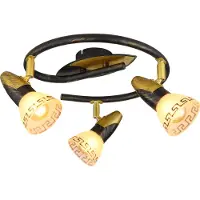 Globo Lighting Strahler Metall goldfarben patiniert, 3x E14 R50