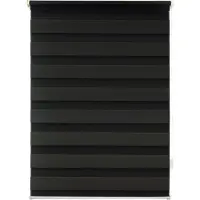 Ondeco Fensterrollo Doppelrollo Klemmfix ohne Bohren mit Seitenzug Farbe: Anthrazit, Größe: 80x210 cm