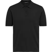Only & Sons Poloshirt "ONSWYLER LIFE REG 14 SS POLO KNIT NOOS", Herren, Gr. S, schwarz, Strick, Obermaterial: 78% Viskose, 22% Polyester, unifarben, regular fit, Shirts Poloshirt