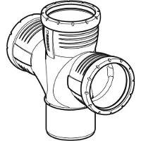Geberit GE Silent-Pro Bogenabzweig 2-fach 87,5Gr d125/110