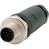 Phoenix Contact 1404419, M12, Schwarz, Edelstahl, Zink, Nickel, IP67, 1,5 A