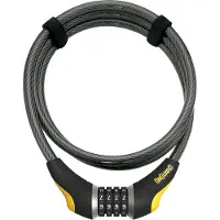 Onguard Antitheft Combo Akita-185 Cmx12 Mm Kabelschloss Schwarz Schwarz One Size
