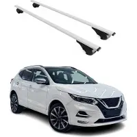 Omtec Dachträger Gepäckträger für Nissan Qashqai J11 2014-2021 Grundträger Metall Grau