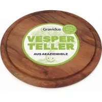Gravidus Vesperteller aus Akazienholz – stilvoll & funktional, Menge:1