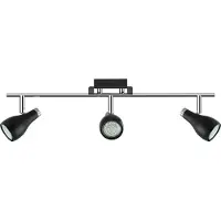 Licht-Erlebnisse Deckenspot verstellbar Chrom Schwarz GU10 3-flammig länglich 4000 K neutralweißes Licht 1140 lm
