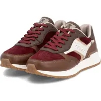 Rieker 'Sport' Damen Echtleder Sneaker braun-rot, Damen:41 EU