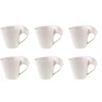 Villeroy & Boch NewWave Caffè 6er Set Espressotasse 80 ml weiß Porzellan