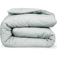 DoubleDry 2 in 1 Bettdecke 140x200 cm - Waschbare Bettdecke Ohne Bezug - Hell Grau
