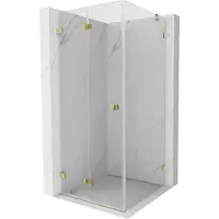 Mexen Lunar-F Duschkabine faltbar links 90 x 90 cm, transparent, gold - 836-090-090-50-00-L