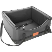 Mayaadi Home Hundeautositz Kunstleder Pako Dunkelgrau L 65 x 55 cm Hundesitz Hundebett Autokörbchen Hundekorb Autositz Bett
