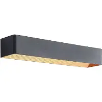 Arcchio Karam LED Wandleuchte W53 Black/Gold - , Karam, dimmbar, Schwarz, für Wohnzimmer, Aluminium, Modern