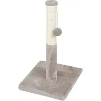 Domarex Kratzbaum für Katzen Grau 30x30x52 cm – Stabil, mit Spielseil & Plattformen – für Krallenpflege, Spiel & Bewegung