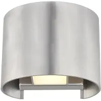 Arcchio Zuzana Wandleuchte Round Alu - , Zuzana, dimmbar, Metallisch, für Wohnzimmer, Aluminium, Modern