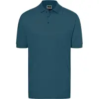 James & nicholson Hochwertiges Polohemd mit Armbündchen petrol, Gr. S