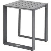 Hespéride Quadratischer beistelltisch "allure" graphit 44 x 44 x 55cm aus aluminium -