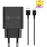 TELEFONMAX Schnellladegerät Qualcomm Adapter mit Usb A zu C Kabel für Samsung Galaxy Handys, Smartphone, Galaxy Tab