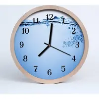Tulup Holzuhr 20fi cm wanduhr - Wasser Natura