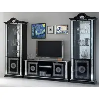 Xl Moebel Gmbh Wohnwand Wohnzimmer Set Vitrine Kommode Wandregal Vitrinen Wohnwände 3 tlg. Set