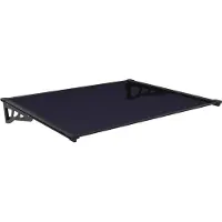 Vente-unique Schwarzes schräges Türvordach aus Aluminium 150 x 90 cm - KEPLER