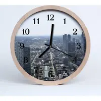 Tulup Holzuhr 20fi cm wanduhr - Stadtgebäude Stadt