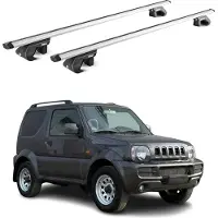 Aurilis Dachträger Grundtäger für Suzuki Jimny mk3 1998-2018 90kg Alu Silber 2 tlg ABE
