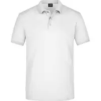 James & nicholson Klassisches Polo in elastischer Piqué-Qualität white, Gr. XXL