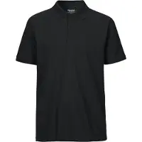 Neutral O20080 | Herren Classic Polo / 100% Fairtrade-Baumwolle - Farbe: Black - Größe: L