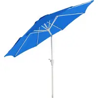 Mendler Sonnenschirm Asti, Gartenschirm, Ø 3m neigbar Polyester/Alu 5kg blau