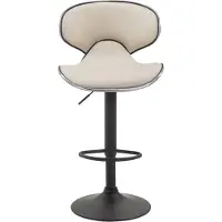 CLP 2er Set Barhocker Las Vegas V2 Kunstleder schwarz creme