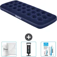 Bestway Luftmatratze – 1 Person – 76 x 185 x 22 cm – Blau – im Lieferumfang enthalten Zubehör