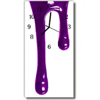 Tulup Glasuhr Wanduhr Küchenuhr Echt-Glas 30x60 Rafting Frabe Mehrfarbig