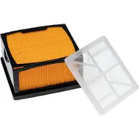 VHBW Filterset Ersatz für Husqvarna/Partner 574362302, 574-36-23-01 für Trennschleifer - 1x Vliesfilter, 1x Nylonfilter Orange Schwarz Transparent