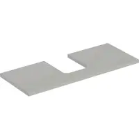 Geberit ONE Waschtischplatte, Ausschnitt mittig, für Aufsatzwaschtisch Schalenform, 120x3x47cm, 505.275.00.7, Farbe: greige lackiert matt