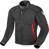 Berik Flexius Schwarz Rot Motorrad Lederjacke Größe 50