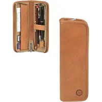 Sonnenleder Stifteetui Federtasche Leder Böll für 5 Stifte Pencilcase natur brau 801-380-01