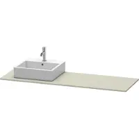 Duravit XSquare Konsole, 1 Ausschnitt links, 1600x16x550mm, XS060HL6060, Farbe: Taupe Seidenmatt Lack