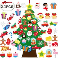 MODFU Künstliche Weihnachtsbäume, DIY 3D Weihnachtsbaum aus Filz, Kreative Weihnachtsbaum-Deko für Zuhause, Bastelspaß & festliche Stimmung – Perfekt für Weihnachten, Stil 2