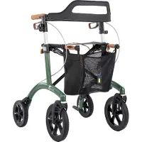 SALJOL Allround Rollator inkl. Gratis Zubehör: Forest Green / 62 cm Farbe: Forest Green Sitzhöhe: 62 cm