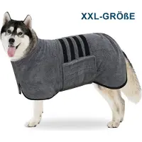 STILVORA Hundemäntel, Schnelltrocknendes Haustier Handtuch, Bademantel für Hund & Katze, super saugfähig, weich & bequem, ideal nach Bad, Regen oder Schwimmen, XXL