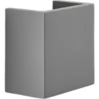 LINDBY Beton-Wandleuchte Smira in Grau, 12,5 x 12,5 cm