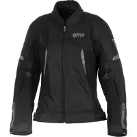 GMS Vega Damen Schwarz Wasserdichte Textiljacke Größe XS