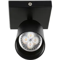 Yakimz Deckenstrahler LED Einbaustrahler Warmweiß Spots drehbar schwenkbar schwarz-matt für Wohnzimmer, Küche, Esszimmer Einzelkopfstrahler