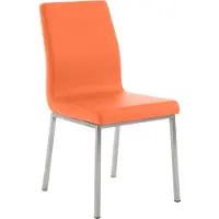 CLP Esszimmerstuhl Colmar Edelstahlgestell orange