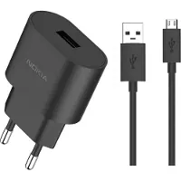 Nokia Original AD-18WE Schnellladegerät Adapter mit Micro USB Ladekabel