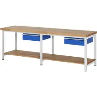 RAU Werkbank Modell 8001 mit Ablageboden BxTxH 2500x900x840mm