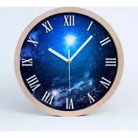 Tulup Holzuhr 25fi cm wanduhr - weiße Spitzen - Nebel