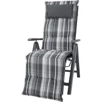 Sun Garden Auflage Relaxliege Sylt/Miami 90584-700 grau Streifen 173x48x8 cm